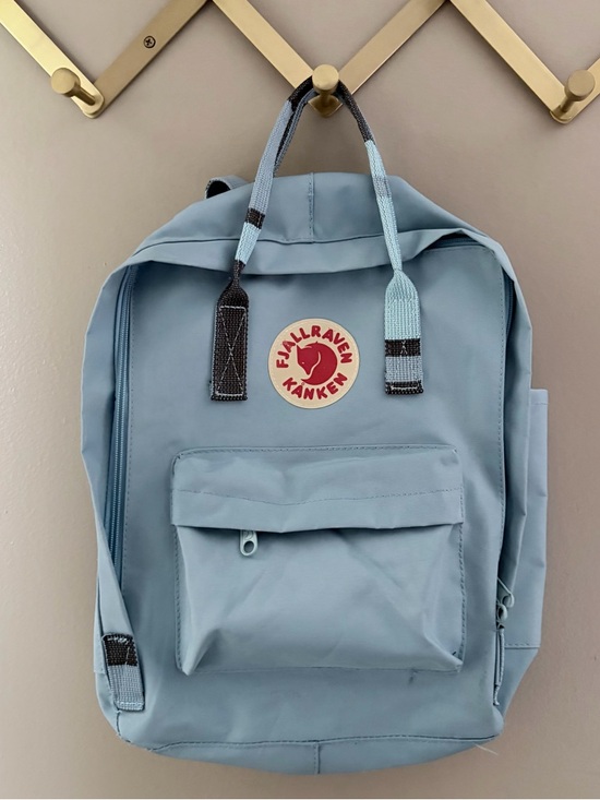 Fjallraven Handbags - Fjallraven Kanken Classic Backpack Blue Striped Straps School Bag Daypack